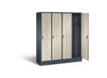 C+P Garderobenschrank Evolo, H1800xB1590xT500mm, Front Dekor Sen-Esche, Korpus Anthrazitgrau (48020-42) ; C + P Möbelsysteme (48020-42|S10633)