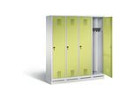 C+P Garderobenschrank Evolo, H1800xB1590xT500mm, Front Viridingrün, Korpus Lichtgrau (48020-42) ; C + P Möbelsysteme (48020-42|S10558)