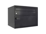 Rottner Paketbriefkasten Enzian, CH-Norm, Wandmontage/freistehend, 2 Fächer, Zylinderschloss/Schnappverschluss, 2 Schlüssel, B 415 x T 305 x H 310 mm