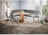 Eckbankgruppe OTTO HOME "Gabi Essecke, Sitzgruppe, Eckbankgruppe, Küchenbankgruppe", graublau, grau, schwarz, B:214cm H:87cm T:164cm, Holzwerkstoff, MDF, Massivholz, Metall, Polyester, Sitzmöbel-Sets, Eckbankgruppe, Gestell aus matt-schwarzem Flachmetall, stabil, 2-Stoff-Design