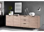 Sideboard HOME AFFAIRE "Palma", braun (eichefarben), Sideboards, Sideboard, Breite 206 cm
