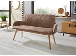 Sitzbank OTTO HOME "Brest", grau (taupe, natur), B:160cm H:88cm T:60cm, Polyester, Sitzbänke, Essbank Polsterbank Sitzbank, Schuhbank, Garderobenbank, Bank Breite 160 cm