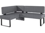Eckbank OTTO HOME "Oliver mit Metallgestell, Küchenbank", grau (dunkelgrau (fantasy 8201), schwarz), B:220cm H:89cm T:160cm, Holzwerkstoff, Massivholz, Polyester, Sitzbänke, Eckbank, verschiedene Bezüge Cord Esszimmerbank OTTOs Choice