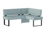 Eckbank OTTO HOME "Oliver mit Metallgestell, Küchenbank", blau (hellblau (castello 8624), schwarz), B:200cm H:89cm T:160cm, Holzwerkstoff, Massivholz, Polyester, Sitzbänke, Eckbank, verschiedene Bezüge Cord Esszimmerbank OTTOs Choice