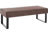 Sitzbank OTTO HOME "Oliver", braun (braun, braun), B:140cm H:50cm T:62cm, Polyester, Sitzbänke, Sitzbank