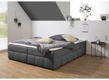 Boxbett HOME AFFAIRE "Niemes inkl. Bettkasten und Topper, auch in Überlänge erhältlich", anthrazit, B:204cm L:224cm, Komplettbetten, Boxbett ohne Kopfteil, inkl. Topper