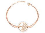 Armband ADELIA´S "Damen Armband – Lebensbaum aus Edelstahl 16 cm", gold, Armbänder, Damen, 16cm, Edelstahl, Armband, Ideal als Geschenk zum Jubiläum