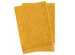 Waschlappen HAMMETEX "2er-Set Waschlappen 15x22 cm, 100% Baumwolle, weich und saugfähig", gelb (senf), B:15cm L:22cm, Baumwolle, Waschlappen