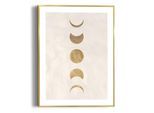 Poster REINDERS "Moonphases", gold (farbe bild(er): gold), B:30cm H:40cm T:1,6cm, MDF, Bilder, Poster
