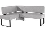 Eckbank OTTO HOME "Oliver mit Metallgestell, Küchenbank", grau (hellgrau (arizona 4411), schwarz), B:200cm H:89cm T:160cm, Holzwerkstoff, Massivholz, Polyester, Sitzbänke, Eckbank, verschiedene Bezüge Cord Esszimmerbank OTTOs Choice