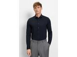 Businesshemd OLYMP "OLYMP Level Five 24/Seven, body fit, Modern Kent", Herren, Gr. 42, Normaler Arm, marine, 86% Polyamid, 14% Elasthan, Hemden