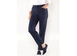 Schlupfhose CLASSIC BASICS, Damen, Gr. 24, Kurzgrößen, blau (marine), 100% Polyester, unifarben, lang, Hosen Schlupfhose