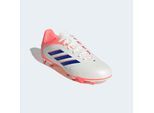 Fußballschuh ADIDAS PERFORMANCE "COPA PURE 3 CLUB FIRM/MULTI-GROUND KINDER", Mädchen, Gr. 35, sanftes weiß, lucid blau, signal coral, Synthetik, Schuhe Fußballschuh, geeignet für Rasen- und Kunstrasenplätze, für Kinder & Jugendliche