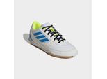Fußballschuh ADIDAS PERFORMANCE "TOP SALA COMPETITION II KIDS, HALLENBÖDEN", Mädchen, Gr. 38,5, cloud weiß, lucid ray blau, solar gelb, Synthetik, Textil, Schuhe Fußballschuh, für Hallenboden, für Kinder & Jugendliche