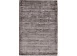 Teppich TOM TAILOR HOME "Shine uni" Gr. 4, grau (anthrazit), B:160cm H:8mm L:230cm, Viskose, Teppiche, Teppich, Handweb Teppich, 100% Viskose, handgewebt, mit elegantem Schimmer