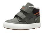 Sneaker KANGAROOS "KaVu Primo V", Mädchen, Gr. 24, grün (olive, flame), Synthetik, Textil, Schuhe Sneaker, mit Klettverschluss