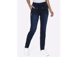 Jogg Pants, Damen, Gr. 24, Kurzgrößen, blau (dunkelblau), 99% Baumwolle, 1% Elasthan, unifarben, lang, Jeans