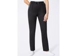 Jerseyhose CLASSIC BASICS, Damen, Gr. 24, Kurzgrößen, schwarz, 100% Baumwolle, gemustert, mehrfarbig, lang, Hosen Jerseyhose