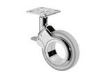 BS Rollen Design-Lenkrolle m.Feststeller D.75mm Trgf. 50kg m.Platte Polyurethan grau (F383.075)
