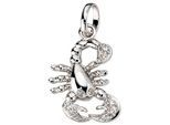 Sternzeichenanhänger JOBO "Anhänger Sternzeichen", silber 925, Schmuckanhänger, Damen, Skorpion, Silber 925 (Sterlingsilber), 925 Silber rhodiniert mit Zirkonia