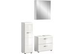 Badezimmer-Set WELLTIME, weiß (artisan oak nb), B:105cm H:185cm T:30cm, Holzwerkstoff, MDF, Kastenmöbel-Sets, Bad-Kombination, Bad-Möbel, Badezimmer, Kombination, Kombi