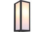 GLOBO LIGHTING Außen-Wandleuchte "GUNDULA", schwarz, 1 Stk., Leuchten, Außenlampe/schwarz/IP44/Terrasse/Wand/ BxH: 120x320mm