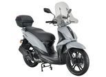 Motorroller ALPHA MOTORS "Motorroller Libero 125 ccm 90 km/h 16" inkl. Topcase und Windschild", grau (grau, schwarz, schwarz), Motorroller, 90 km/h, B:74cm H:119cm L:199,5cm