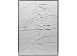 Monee Ölgemälde , Weiss , Kunststoff, Textil, Holzwerkstoff , rechteckig , 70x100 cm , handgemalt, gerahmt , Bilder & Rahmen, Bilder, Ölbilder