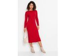 Strickkleid BONPRIX, Damen, Gr. 40/42 (M), N-Gr, rot (tiefrot), Obermaterial: 50% Viskose, 26% Polyamid, 24% Polyester, eng, Kleider Strickkleid, für modischen Auftritt, aus Viskose, Polyamid und Polyester