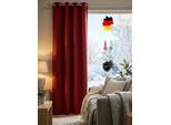 Vorhang WIRTH "Trondheim B" Gr. 7, rot, B:131cm H:255cm, Chenille, Polyacryl, Gardinen, Vorhang