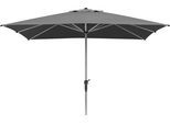 Marktschirm SCHNEIDER SCHIRME "Santorini 325x325 anthrazit", grau (anthrazit), Obermaterial: 100% Polyester, Standschirme, Marktschirm