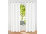 Vorhang OTTO HOME "Raja" Gr. 3, weiß, B:140cm H:225cm, Polyester, Recyceltes Material, Gardinen, Vorhang, 2er-Set, Bestseller, einfarbig, modern, pflegeleichte Mikrofaser, Topseller
