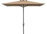 Marktschirm SCHNEIDER SCHIRME "Korsika", beige (silbergrau), Obermaterial: 100% Polyester, Standschirme, Marktschirm, 270 x 270 cm