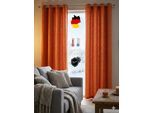 Vorhang WIRTH "Trondheim B" Gr. 6, orange (terra), B:131cm H:245cm, Chenille, Polyacryl, Gardinen, Vorhang