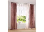 Gardine OTTO HOME "Dimona" Gr. 1, beige (creme, schoko), B:140cm H:145cm, Voile, Polyester, Gardinen, Gardine, 2er-Set, Bestseller, Polyester, Wellen