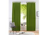 Vorhang OTTO HOME "Raja" Gr. 1, grün, B:140cm H:145cm, Polyester, Recyceltes Material, Gardinen, Vorhang, 2er-Set, Bestseller, einfarbig, modern, pflegeleichte Mikrofaser