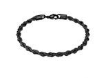 Armband TRUE REBELS "TR342" Gr. 23, schwarz, Armbänder, Herren, 23, Edelstahl, Armband