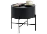 Xora Beistelltisch, Schwarz, Metall, Holzwerkstoff, rund, Rundrohr, 45x45x45 cm, Bsci, einfacher Aufbau, Wohnzimmer, Wohnzimmertische, Beistelltische, Beistelltische Metall