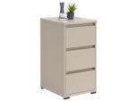 Carryhome Nachtschrank, Kaschmir, Kunststoff, 3 Schublade(n) Schubladen, 40.1x78.9x48 cm, Schlafzimmer, Nachttische