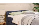 BRUNO Boxspringbett Premium mit Bettkasten 180x200cm in Blau | Matratzen-Härtegrad: Links H2 / Rechts H3 | extra viel Stauraum & individuell konfiguri