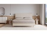 BRUNO Boxspringbett Prestige 200x200cm in Beige | 6 Farben & 4 Kopfteile wählbar | Luxus 27 cm Pulse-Latex-Matratze | Made in Germany