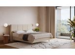 BRUNO Boxspringbett Prestige 140x200cm in Beige | 6 Farben & 4 Kopfteile wählbar | Luxus 27 cm Pulse-Latex-Matratze | Made in Germany