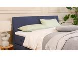 BRUNO Boxspringbett Premium mit Bettkasten 200x200cm in Blau | Matratzen-Härtegrad: Links H2 / Rechts H3 | extra viel Stauraum & individuell konfiguri