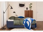BRUNO Boxspringbett Premium 200x200cm in Blau | Matratzen-Härtegrad: Links H3 / Rechts H3 | mehrfach ausgezeichnet in Design & Qualität
