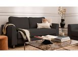 BRUNO Schlafsofa 160cm in Anthrazit | Klassik | stabiles Massivholz & Boxspringkomfort