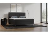 BRUNO Boxspringbett Premium 200x200cm in Schwarz | Matratzen-Härtegrad: Links H2 / Rechts H3 | mehrfach ausgezeichnet in Design & Qualität