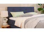 BRUNO Boxspringbett Premium mit Bettkasten 180x200cm in Blau | Matratzen-Härtegrad: Links H3 / Rechts H2 | extra viel Stauraum & individuell konfiguri