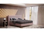 BRUNO Boxspringbett Prestige 140x200cm in Blush Rosa | 6 Farben & 4 Kopfteile wählbar | Luxus 27 cm Pulse-Latex-Matratze | Made in Germany
