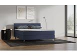 BRUNO Boxspringbett Premium 180x200cm in Blau | Matratzen-Härtegrad: Links H2 / Rechts H3 | mehrfach ausgezeichnet in Design & Qualität