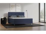 BRUNO Boxspringbett Premium 200x200cm in Blau | Matratzen-Härtegrad: Links H2 / Rechts H3 | mehrfach ausgezeichnet in Design & Qualität